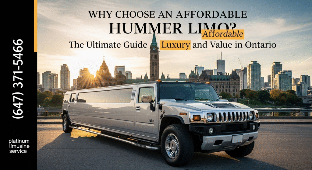 Affordable Hummer limo Ontario – Platinum Limousine luxury rentals